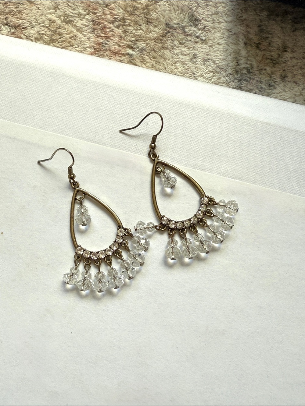 Vintage 00s Gemstone Dangle Earrings (3 pairs) - Picture 6 of 7